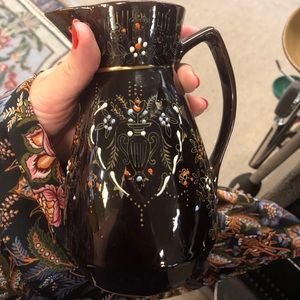 Vintage chocolate brown pitcher